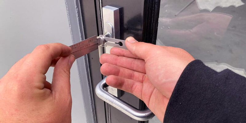 Adjusting a commercial door